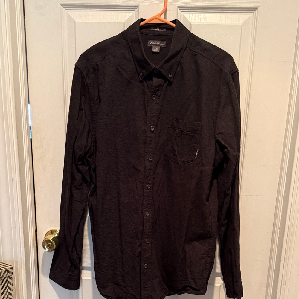 Eddie Bauer Men's dark grey Casual Button-Down Shirt